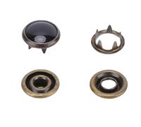 BAOFUYA Kit de Fixation de Bouton-bouton de 100 Réglage, Goujons de Presse en Métal en Acier Inoxydable sans Coudre pour le Sac en Cuir de Sac de Bateau (Visage de perle en laiton antique)