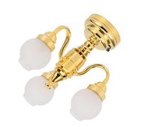 BAOFUYA Lampe de Plafond de Poupée, Mini LED Chandelier pour 1:12 Scale Dollhouses, Prendant Light Exquis avec Interrupteur on/Off pour Une Petite Décoration de Maison