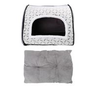 BAOFUYA Lit Grotte pour Chat, Pliable, Confortable, Design fermé, Tente pour Chaton, canapé pour Animaux de Compagnie avec Coussin Amovible pour Chats et Chiots