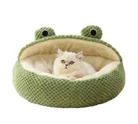 BAOFUYA Lit pour Chat en Forme de Grenouille Verte, Joli Nid de Couchage D'intérieur Doux et Chaud, Tente pour Chaton (S)
