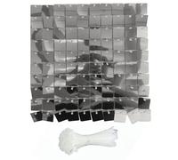 BAOFUYA Lot de 24 Panneaux Muraux à Paillettes Scintillantes 30 X 30 Cm, Cadre Translucide, Panneau de Fond à Paillettes Brillantes, avec Structure à Pression, pour Décoration de Scène