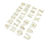 BAOFUYA Lot de 26 Trombones Alphabet en Métal de A à Z pour Marque-page, Clips Décoratifs pour Photo, Mémo, pour la Maison, l'école, le Bureau, Fournitures de Bureau