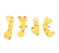 BAOFUYA Lot de 4 Mini Figurines de Girafe en Résine, Kit D'ornements de Micros-Paysage d'animaux Mignons pour Accessoires D'intérieur de Tableau de Bord de Voiture de Bureau (Jaune)