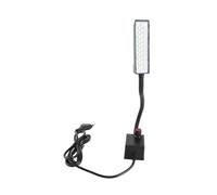 BAOFUYA Machine à Coudre LED, Lampe Col de Cygne 30 LED avec Base (Puce | Boîtier ABS Noir, Col de Cygne Flexible de 20 Cm, Cordon D'alimentation de 1,4 M avec Interrupteur, Fixation Magnétique
