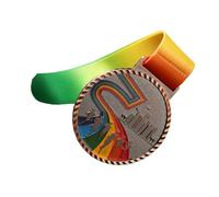 BAOFUYA Médaille Gagnante, Conception Vibrante, Matériau Durable, Texture Exquise Ruban coloré, Prix Encourageant, Récompense Inoubliable avec l'alliage Zinc Solide Participation pour le Sport