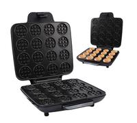 BAOFUYA Mini Gaufrier Rond, Petite Machine à Gaufres pour Petit-déjeuner, pour Boulangerie, Restaurant, Hôtel, Snack-bar, Cafés (Prise UE 220V)