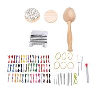 BAOFUYA Mini Kit D'outils de Reprisage, Ensemble de Patchs en Tricot Résistant à L'usure, Outil de Réparation de Tissage avec 50 Fils pour Réparer les Chaussettes, les Jeans, les (hêtre)