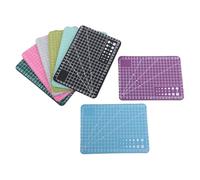 BAOFUYA Mini Tampon de Découpe 8 Pièces, Tapis de Découpe coloré Double Face, épaisseur 3mm, Taille A7, Doux au Toucher, pour Sculpter le Tissu, Quilting, Bricolage