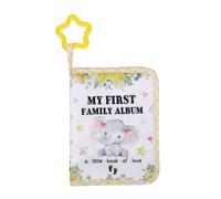 BAOFUYA Mon Premier Album Photo, Livre Photo en Tissu Doux pour bébé de 4 X 6 Pouces avec Miroir Sûr pour nouveau-né et Enfant en Bas âge, Cadeau de Fête Prénatale