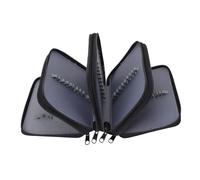 BAOFUYA Oxford 72 Slots 4 Compartiments Crayon, Conception de Couleurs Pure Facile à Garder Le Sac Enveloppe de Pochet Crayon endurant pour Un Stylo Gel et Plus (Noir) (Black)