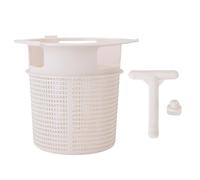 BAOFUYA Panier D'écumoire de Piscine, Panier de Spa Universel de Remplacement en ABS, Système D'écumoire Robuste avec Poignée pour Piscines Hors Sol, Piège Les Feuilles de Débris