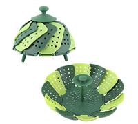 BAOFUYA Panier Vapeur Télescopique, Plat de Cuisson Haute Température pour Légumes Fruits, Pliable avec Poignée Centrale, Fournitures de Cuisine Idéales