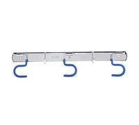 BAOFUYA Porte-mousse, Organisateur à Balais Mural avec Crochets Sécurisés, Support de Balai de Vadrouille en Acier Inoxydable, Stockage Compact pour Outils à Domicile, Parapluie, Sacs d'épicerie et