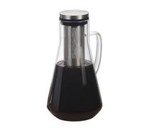 BAOFUYA Pot à café à Infusion à Froid, Filtre Intérieur en Acier Inoxydable 304 soufflé à la Main, Conception à échelle Claire, Pichet à Infusion à Froid scellé en Verre Borosilicate (1600ML)
