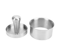 BAOFUYA Presse à Hamburger pour Fabricant de Galettes de Viande, Moule Rond en Acier Inoxydable 304 pour la Fabrication Facile de Hamburgers Faits Maison, Barbecue, Fête, Grill Nan