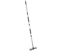 BAOFUYA Râteau de Désherbage en Fer, Dents Pointues Faciles à éliminer Les Mauvaises Herbes sans Glissement D'éponge Pad Tampon de Jardin (8 Dents)