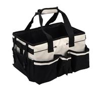 BAOFUYA Sac de Rangement de Nettoyage, Base Imperméable Oxford 600D Séparateurs Amovibles Sangle D'épaule Réglable Sac à Outils de Nettoyage Portable pour les Femmes de Ménage