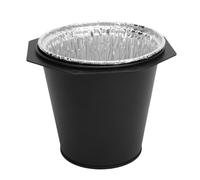 BAOFUYA Seau à Graisse pour Gril, Bac à Graisse en Acier Robuste, Doublures en étain, Récipient Récupérateur D'huile de Remplacement adapté au Ranger