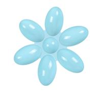 BAOFUYA Small Cats Kittens Food Bowl, Anti-Automne et Durable et Durable et Pratique 6 Pétales Faisseur de Nourriture Chiot pour Animaux de Compagnie Mange et Boivent Ensemble (Blue)