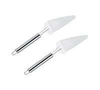 BAOFUYA Spatule de Pizza Triangulaire Multifonctionnelle avec un Bord Finement Servi, 2 Pellets de Pizza en Acier Inoxydable Compute