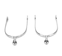 BAOFUYA Spores à Cheval en Acier Inoxydable avec Balle de Scooter Doucement pour Les Robes D'entraînement à Cheval, Amélioration des Compétences et Contrôle pour Les Conducteurs, 2pcs