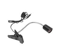 BAOFUYA Support de Lampe Chauffante pour Reptile à Pince Réglable (BLACK) | Support de lampe chauffante réglable pour reptile, pour se prélasser, pince réglable, en céramique noire, pour les