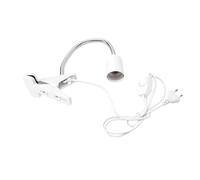 BAOFUYA Support de Lampe Chauffante pour Reptile à Pince Réglable (WHITE) | Support de lampe chauffante réglable pour reptile, pour se prélasser, pince réglable, en céramique noire, pour les