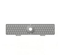 BAOFUYA Tapis de Robinet 2 Pièces, Protection contre les éclaboussures D'évier de 45cm, Plateau en Silicone Absorbant les Gouttes, Protecteur D'évier pour Cuisine et Salle de Bains (GRAY)