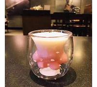 BAOFUYA Tasses en Forme de Chat Mignonnes, Verre Borosilicate avec Poignée, Design Unique en Forme de Griffe de Chat, Parfaites pour le café et le Lait, Cadeaux Idéaux pour les Femmes et les Amis