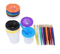BAOFUYA Wash Proof Paint Cup Set Sustainable sans Récipient de Déversement pour les Accessoires pour Enfants pour les Enfants Pré-school, 10 Pièces