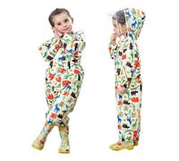 Baogaier Bébé Imperméables à Capuche, Imperméables Combinaison de Pluie Poncho Veste Dinosaure Animaux Respirant Manches Longues Vêtements pour Enfants Unisexe Fille Garçon 1-3 Ans - Jaune