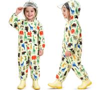Baogaier Bébé Imperméables à Capuche, Imperméables Combinaison de Pluie Poncho Veste Dinosaure Animaux Respirant Manches Longues Vêtements pour Enfants Unisexe Fille Garçon 1-3 ans - Jaune