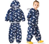 Baogaier Enfant Combinaison Imperméables, Veste de Pluie & Pantalon Imperméable 2 pièces Ensembles, Filles Léger Manteaux Coupe-vent Pantalon Vêtements de Pluie 5-6 Ans, Cheval Violet