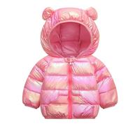 Baogaier Hiver Manteaux Enfant Fille Violet Imperméable Veste à Capuche Poches Chaud Léger Blousons Fermetures éclair Coupe Vent Unisexe Manche Longue d'extérieur Vêtement 4-5 Ans