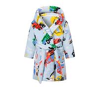 Baogaier Peignoir de Bain Garçon Robes de Chambre Voitures Hiver Automne Pyjama à Capuche Enfant Vêtement de Nuit Polaire Doux Léger avoir Ceinture et Poche Bébé Tout-petits 2-3 Ans Bleu