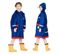 Baogaier Poncho de Pluie Enfants Léger Imperméable Manteau Long 3-12 Ans | Réfléchissant, Animal Imprimé, Unisexe Filles Garçons, Compatible sac à dos, pour Crèche Randonnée Sport extérieur, Pliable
