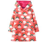 Baogaier Sweat à Capuche Fille Robe Arc-en-Ciel Rose Sweatshirt Manche Longue Coton Enfant Pull à Capuche Sweat-Shirt Automne Hiver Hoodie Robes Vetement Filles 4-5 Ans