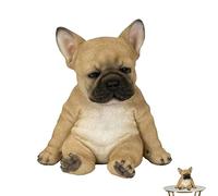 Baogao Figurine Bouledogue français - Jardin Bouledogue français en résine - Mini Bouledogue français Statue décoration Table drôle Bouledogue français Carlin Ornement pour la aison