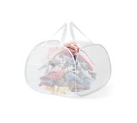 BAOHUAHU paniere a linge sale,Panier de rangement de grande capacité 90L, pliable avec poignée de transport et fenêtre visuelle