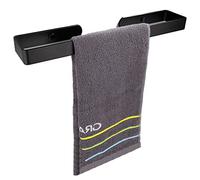 BAOII Porte-Serviettes de Salle de Bain, 30cm Porte-Serviette Adhésif Noir, Porte Serviette Acier Inoxydable, Petit Porte-Serviettes, Porte-Serviettes Invité, pour Salle de Bain, Cuisine, Toilette