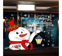 BAOJIAN Stickers muraux Vinyle amovible 3D autocollant mural autocollant homme de Noël autocollant mural autocollant