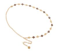 baojielai Chaîne de taille en forme de rose pour femme - Accessoire élégant en strass pour un usage quotidien, une fête de mariage, as the pic show, Alliage + petits diamants