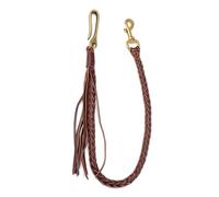 baojielai Chaîne vintage en cuir tressé pour pantalon - Accessoire élégant pour pantalon - Améliore toutes les tenues, 61cm, Cuir véritable, Pas de gemme