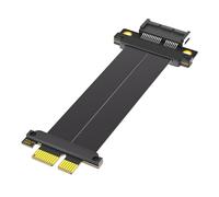 baojielai Extension de carte PCIE4.0 à angle droit de 180 degrés à 180 degrés pour carte mère d'ordinateur