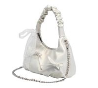 baojielai Korean Styles Sac à bandoulière en cuir PU avec nœuds en dentelle et sangle de chaîne détachable pour femme