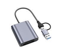 baojielai Lecteur de cartes double port type BE et standard avec USB 3 fractions 10 Gbps vitesse de transfert et boîtier en alliage d'aluminium