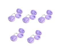 baojielai Lot de 10 pots à lèvres rechargeables en forme de rose et anti-fuite, pour voyage, violet, as the pic show