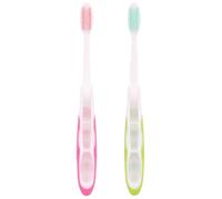 baojielai Lot de 2 brosses à dents de voyage pliables avec couvercles intégrés, brosses à dents pliables pour randonnée, camping, voyage