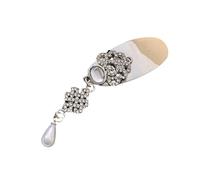 baojielai Pince à cheveux élégante et courte avec strass étincelants pour femme et fille