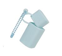 baojielai Porte-rouge à lèvres réutilisable en silicone, portable, organisateur de brillant à lèvres, sac de protection pour femmes et filles, essentiel de voyage, bleu, as the pic show